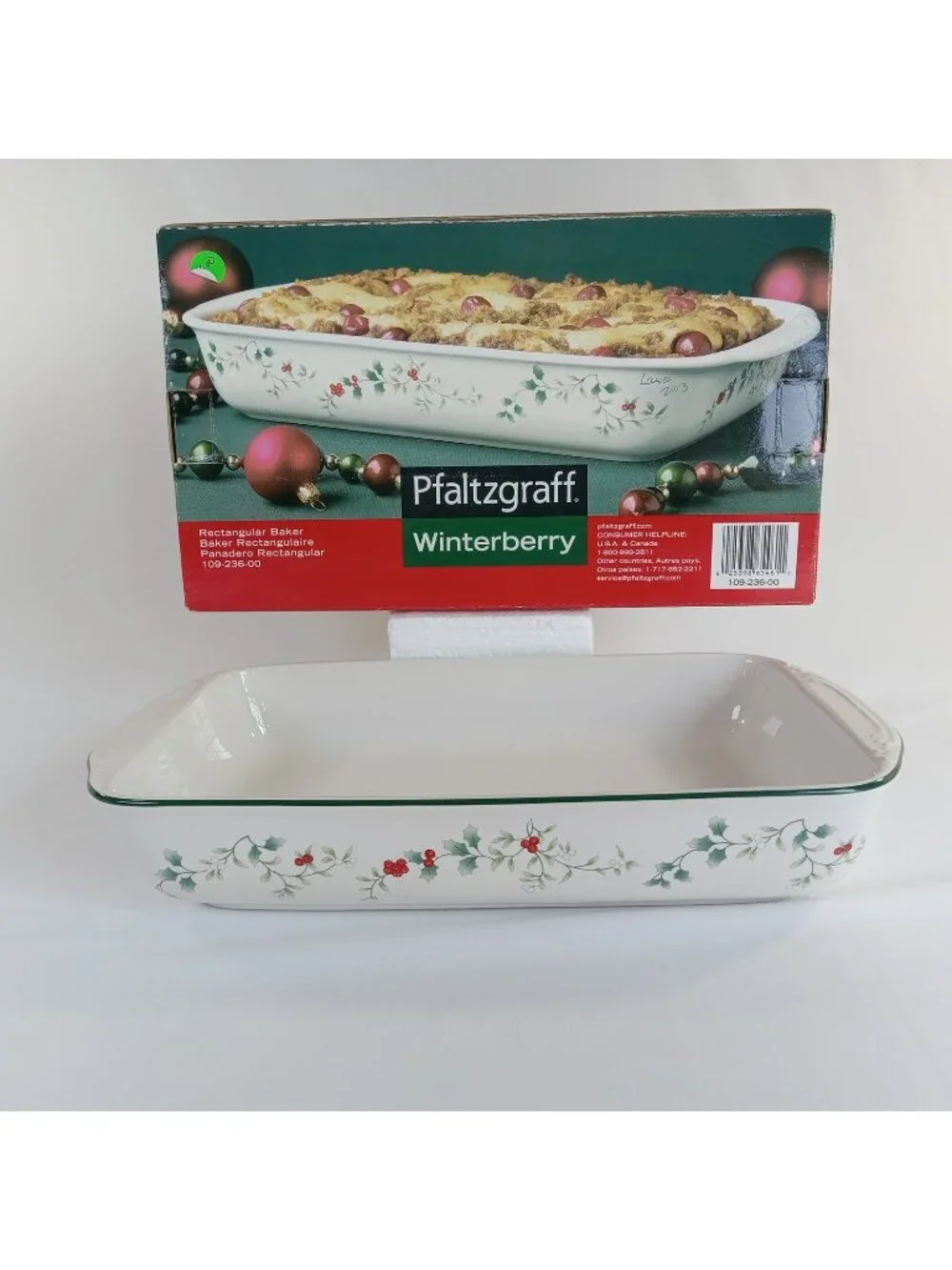 Pfaltzgraff Winterberry Rectangular Baker Dish Oven Microwave Dishwasher Safe